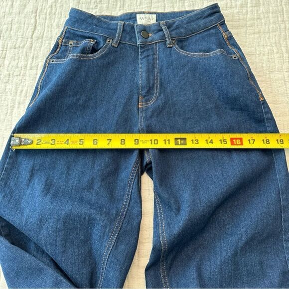 Wrap London Wide Leg Cotton Jeans Blue Denim U.S. Size 4 - Picture 13 of 15